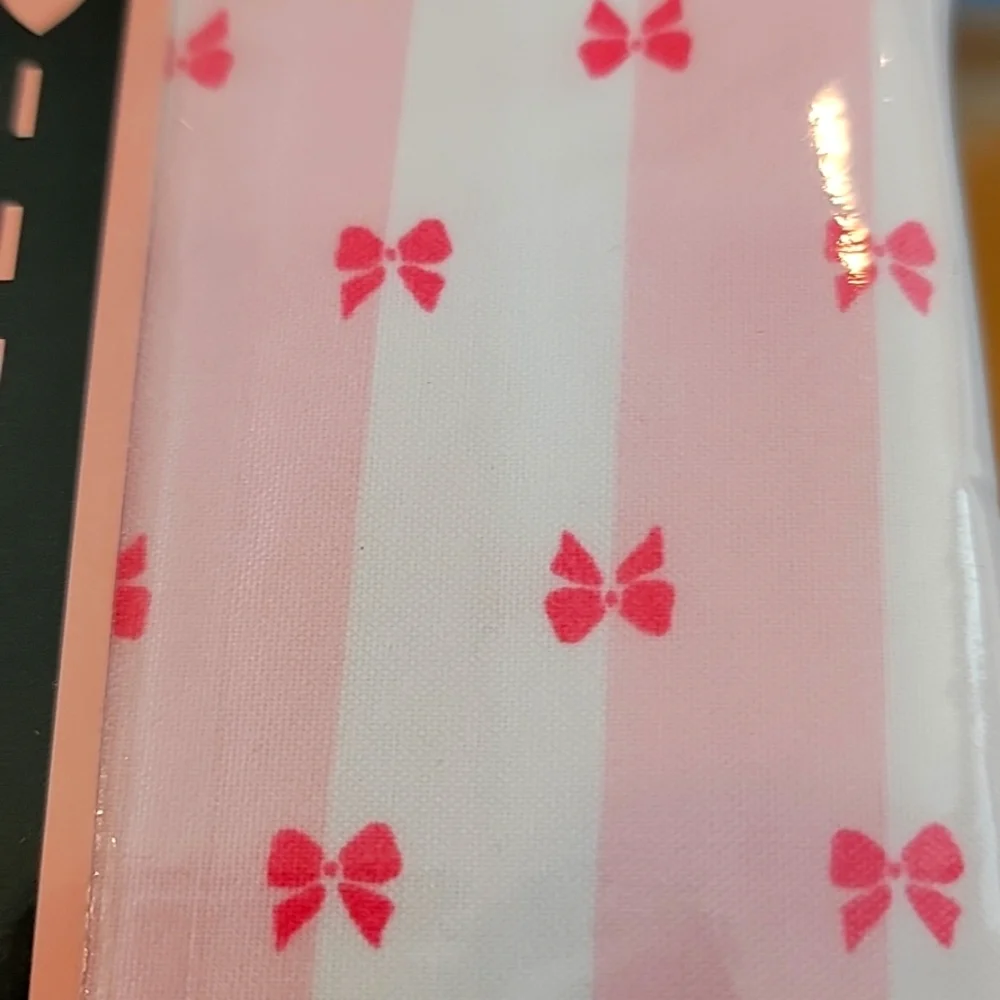 Betsey Johnson Pink Bow Stripe Microfiber 4 Piece TWIN Sheet Set